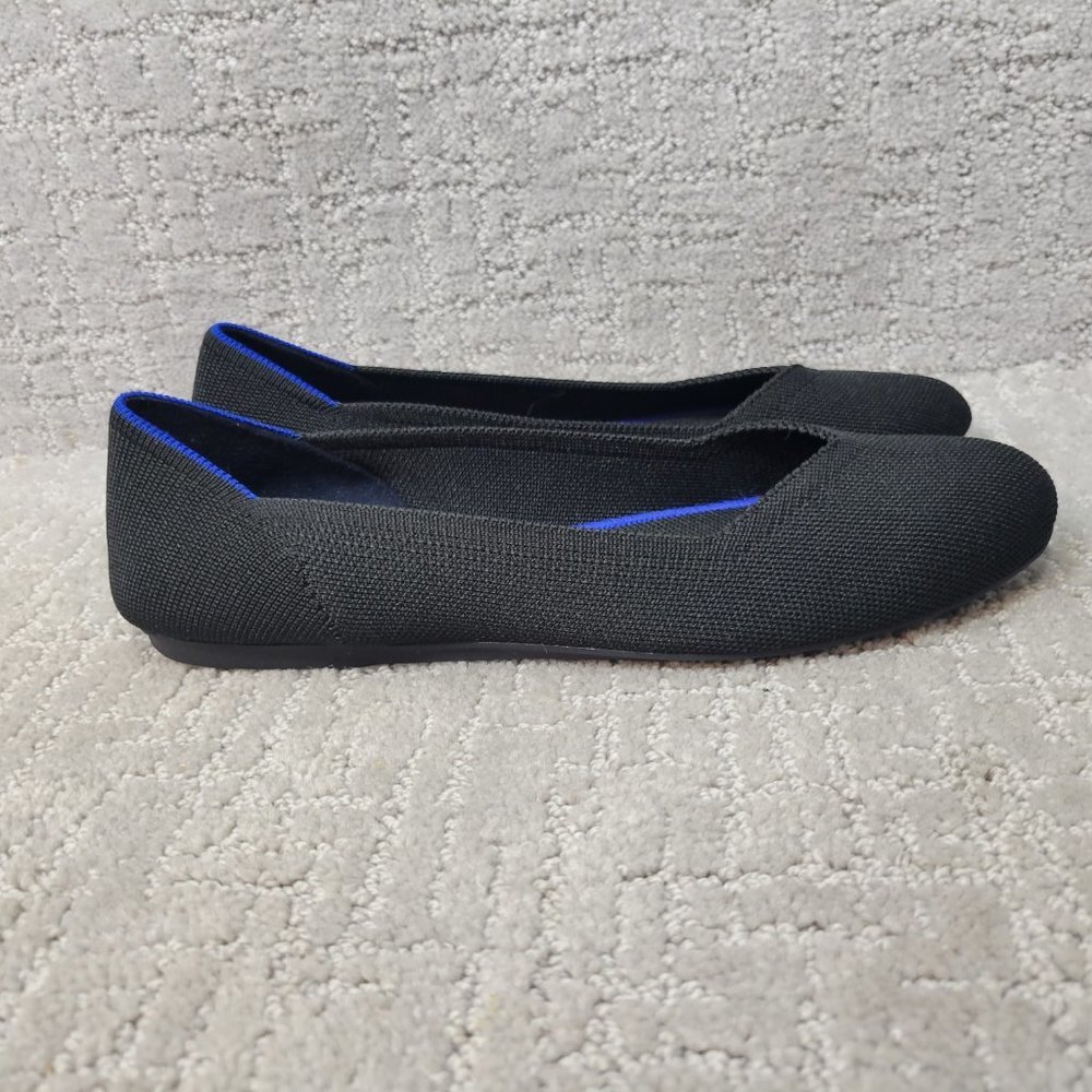 Rothy's The Flat Black Solid Slip On Ballet Shoes Women's Size US 8.5, 9.5, 10 - Picture 6 of 11